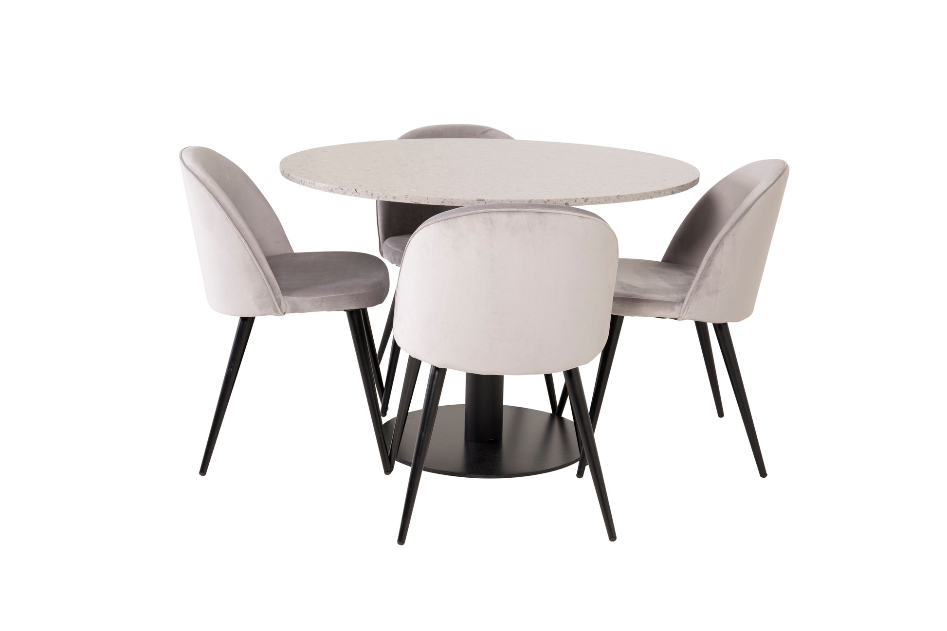 Razzia Matbord med Velvet Stolarna Matgrupp
