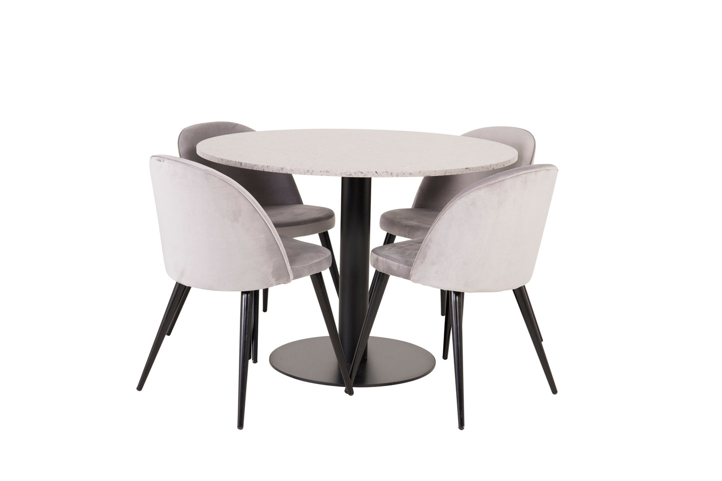 Razzia Matbord med Velvet Stolarna Matgrupp
