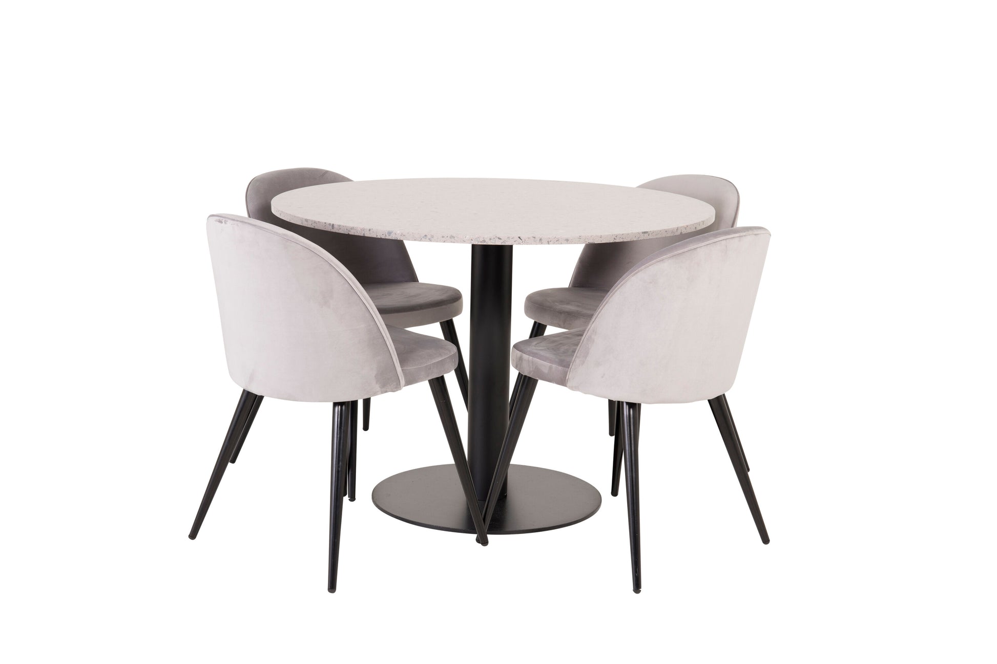 Razzia Matbord med Velvet Stolarna Matgrupp