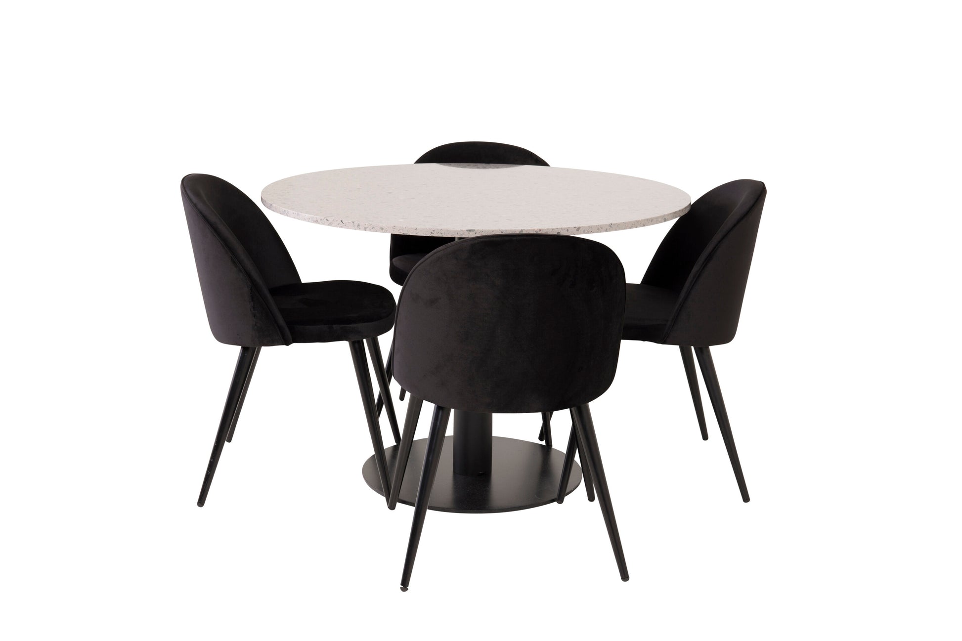 Razzia Matbord med Velvet Stolarna Matgrupp