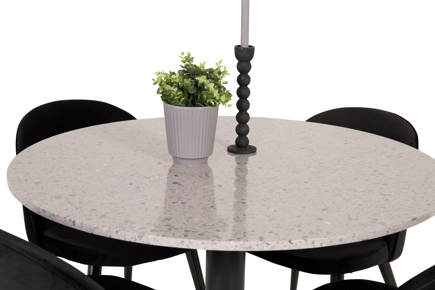 Razzia Matbord med Velvet Stolarna Matgrupp