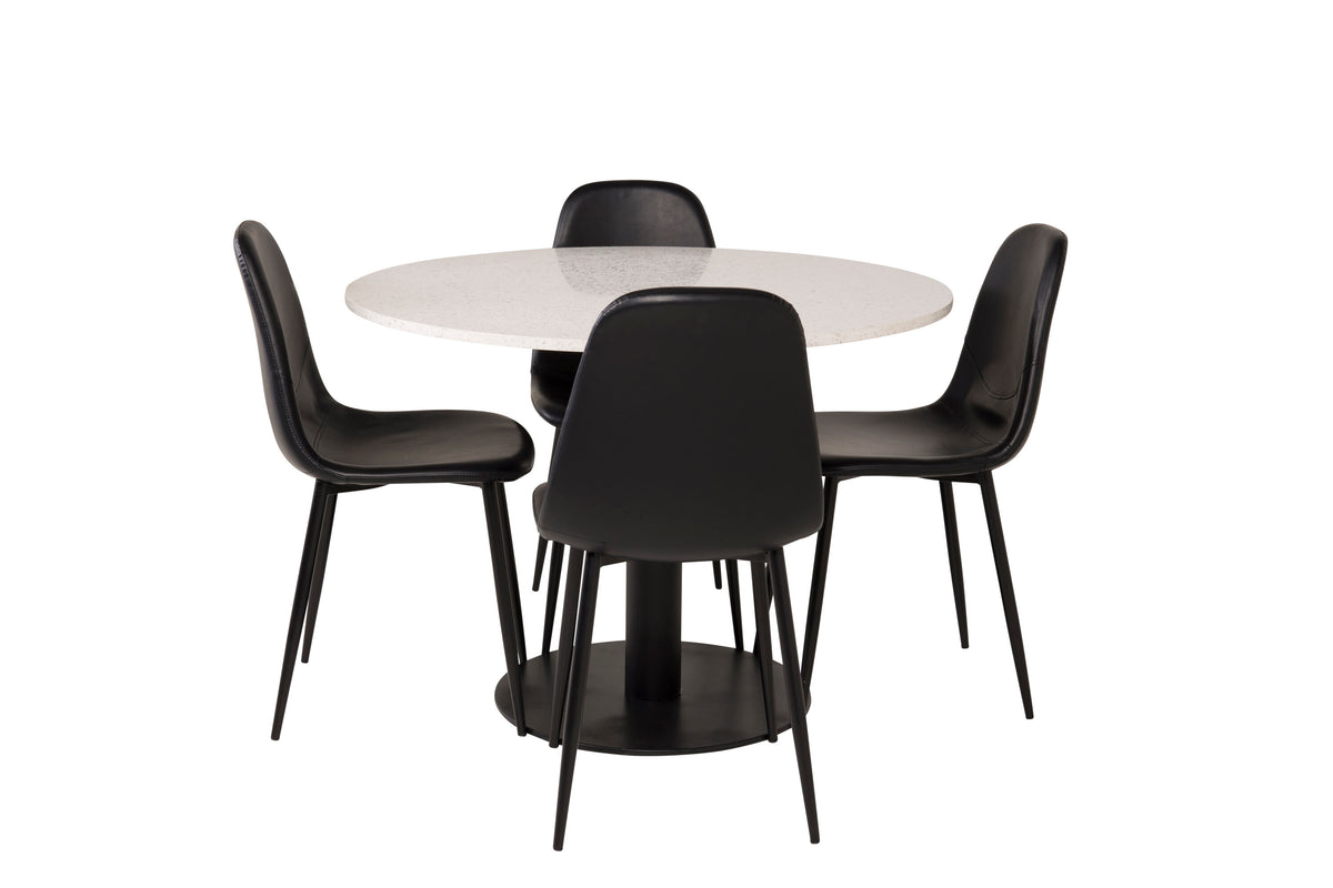Razzia Matbord med Polar Stolarna – Bord: ⌀106 Stol: 43x85,3x43,5