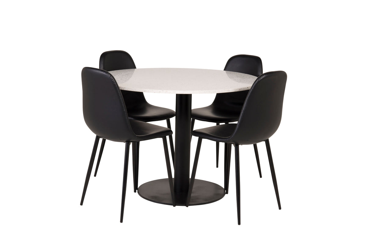 Razzia Matbord med Polar Stolarna – Bord: ⌀106 Stol: 43x85,3x43,5