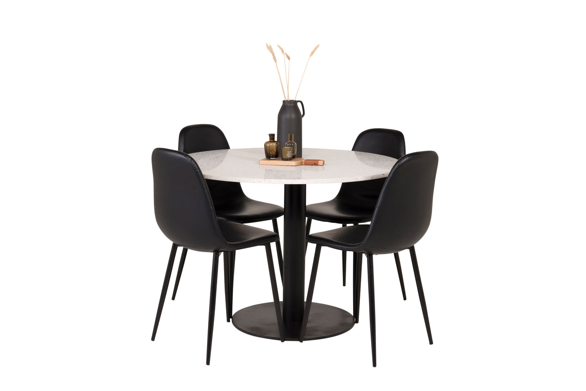 Razzia Matbord med Polar Stolarna – Bord: ⌀106 Stol: 43x85,3x43,5