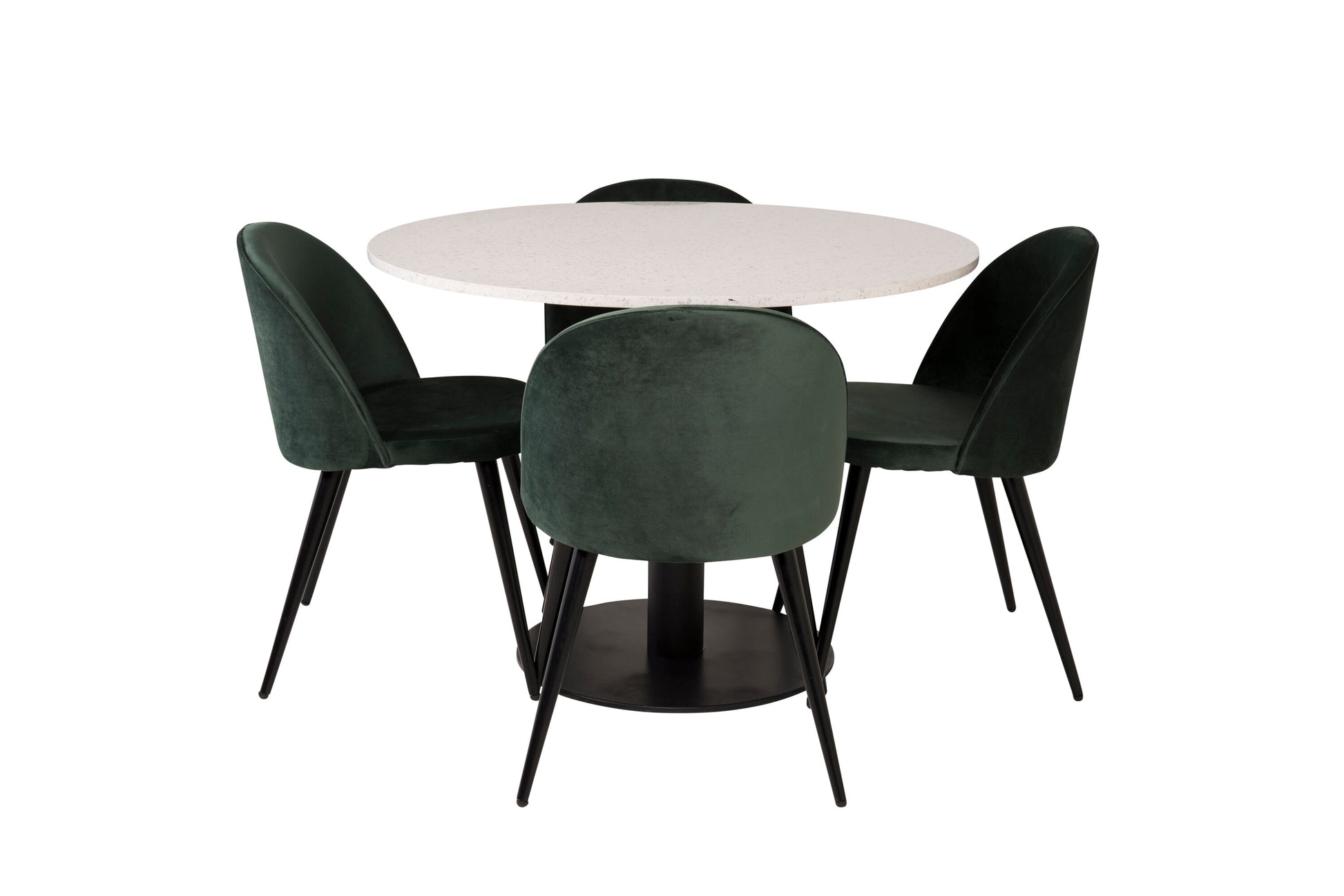 Razzia Matbord med Velvet Stolarna Matgrupp