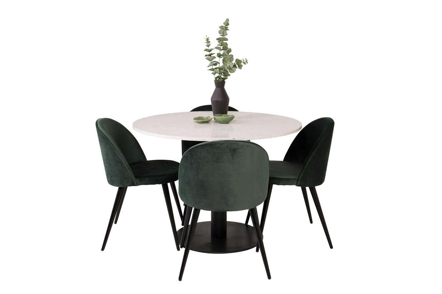 Razzia Matbord med Velvet Stolarna Matgrupp