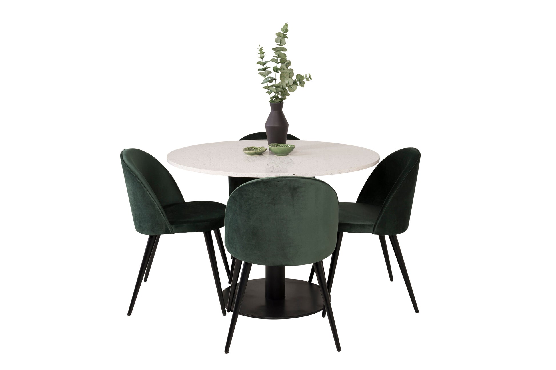 Razzia Matbord med Velvet Stolarna Matgrupp