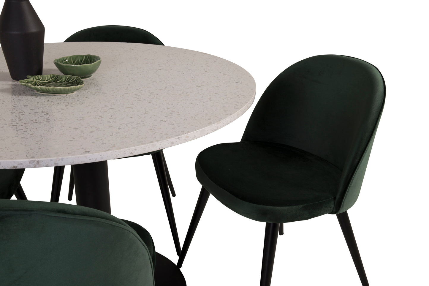 Razzia Matbord med Velvet Stolarna Matgrupp