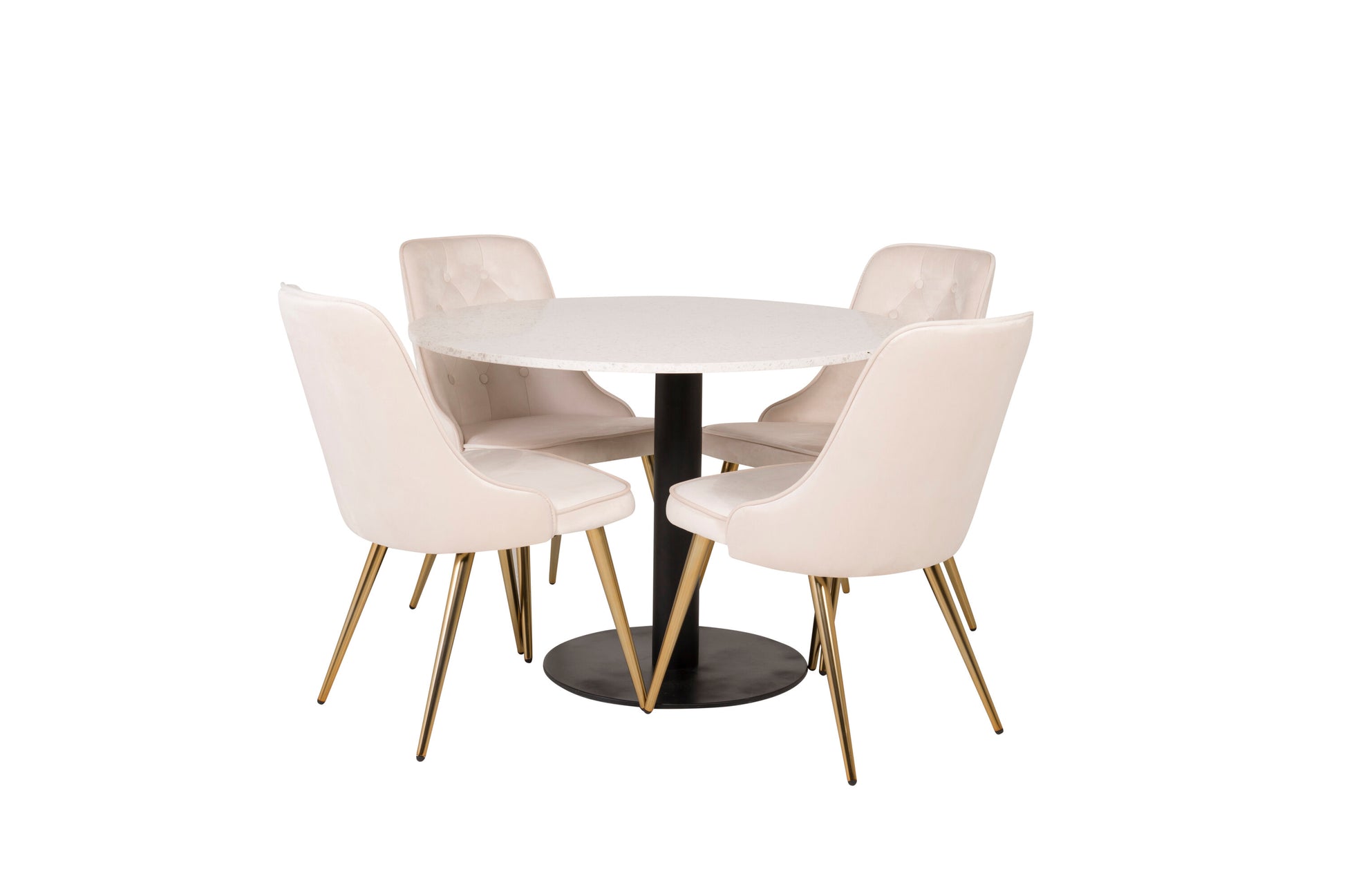 Razzia Matbord med Velvet Deluxe Stolarna Matgrupp