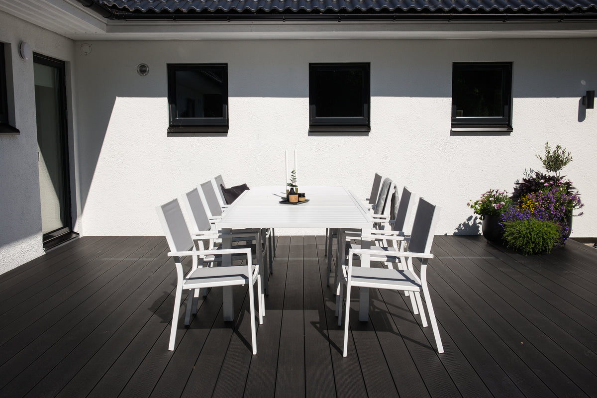 Marbella Matbord med Copacabana Stolarna – Bord: 74x160x100 Stol: 60,5x88x60