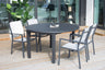 Marbella Matbord med Copacabana Stolarna – Bord: ⌀140 Stol: 60,5x88x60