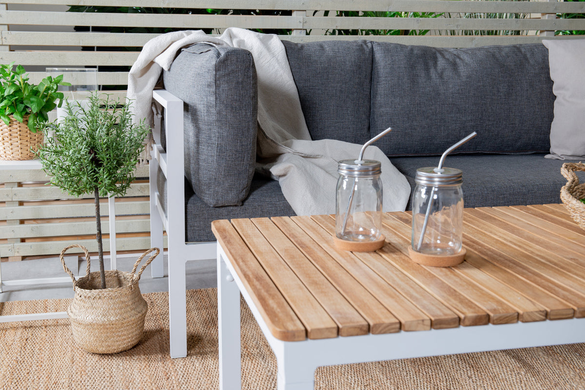 Soffgrupp Copacabana – Bord: 45x110x60 Soffa: D: 74 H: 65 W: 222x222