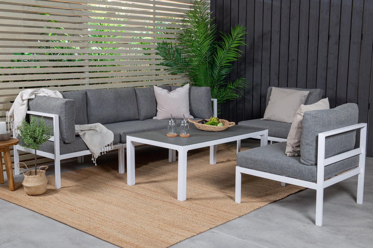 Soffgrupp Copacabana – Bord: 45x120x70 Soffa: D: 74 H: 65 W: 222x222