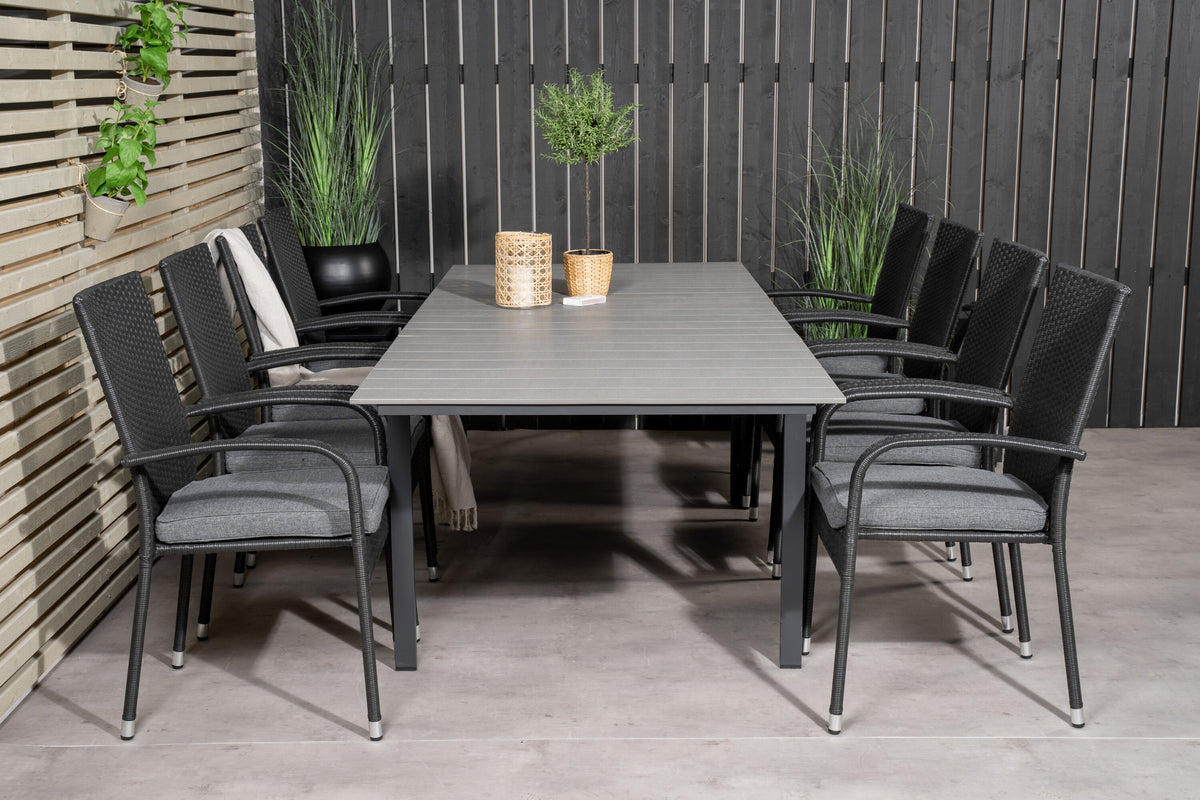 Levels Matbord med Anna Stolarna – Bord: 74x160x100 Stol: 62x96x55