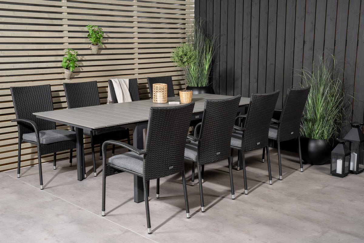Levels Matbord med Anna Stolarna – Bord: 74x160x100 Stol: 62x96x55