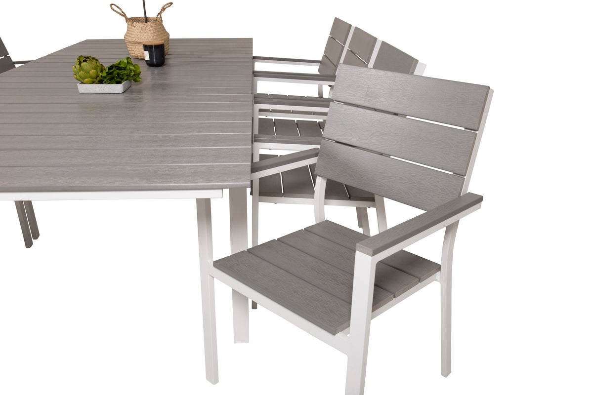 Levels Matbord med Levels Stolarna – Bord: 75x160x100 Stol: 59x89x57