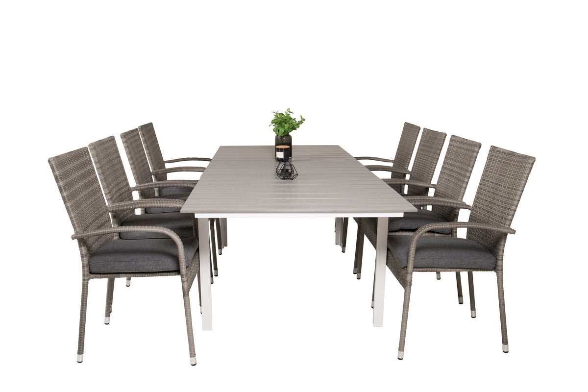 Levels Matbord med Anna Stolarna – Bord: 75x160x100 Stol: 62x96x55