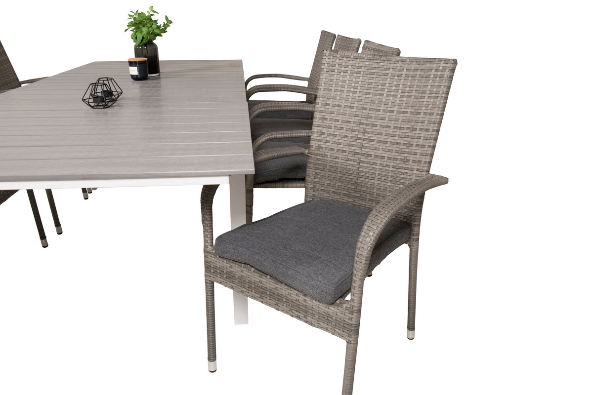 Levels Matbord med Anna Stolarna – Bord: 75x160x100 Stol: 62x96x55