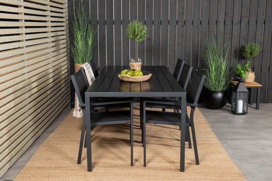 Break Matbord med Copacabana Stolarna – Bord: 74x205x90 Stol: 56x88x60