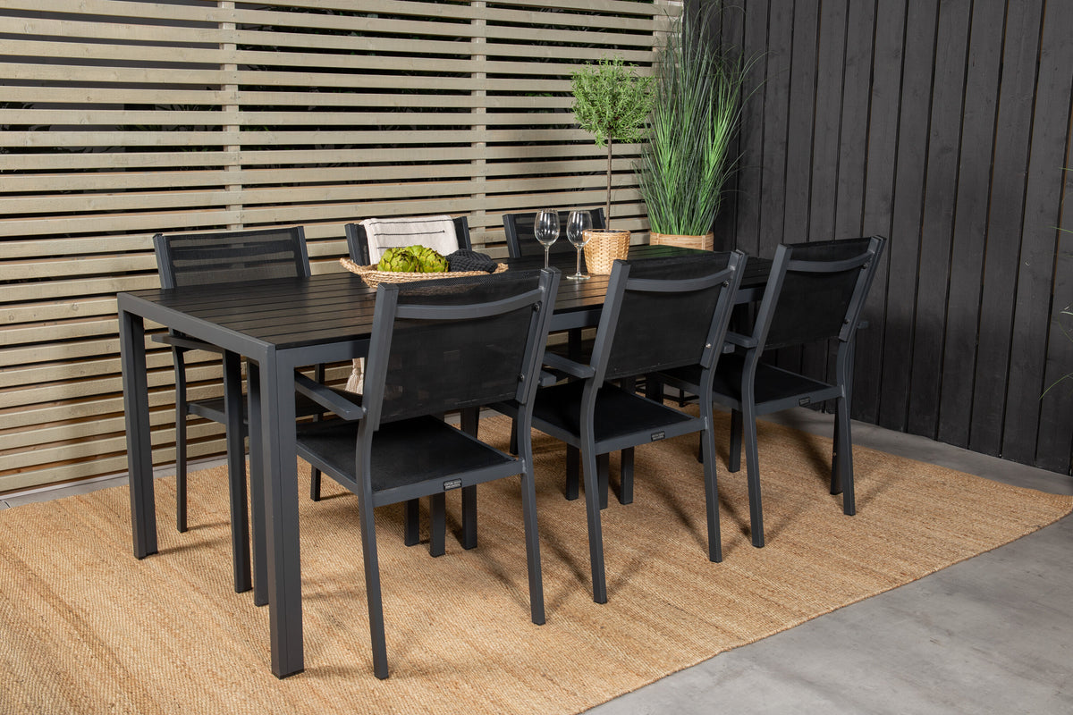 Break Matbord med Copacabana Stolarna – Bord: 74x205x90 Stol: 56x88x60