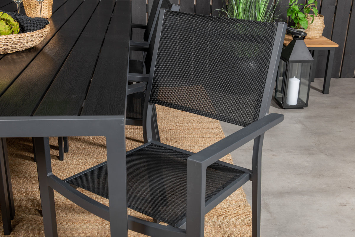 Break Matbord med Copacabana Stolarna – Bord: 74x205x90 Stol: 56x88x60