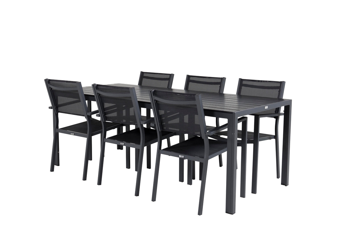 Break Matbord med Copacabana Stolarna – Bord: 74x205x90 Stol: 56x88x60