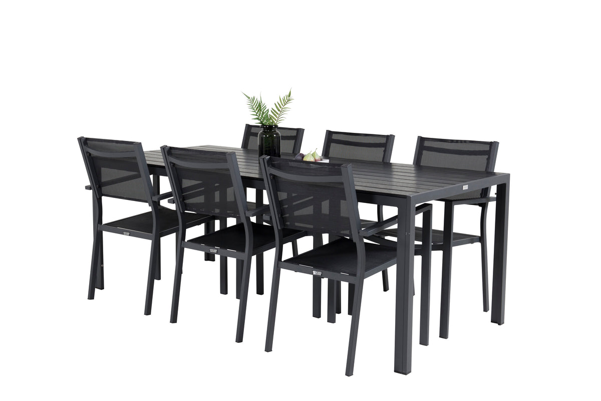 Break Matbord med Copacabana Stolarna – Bord: 74x205x90 Stol: 56x88x60