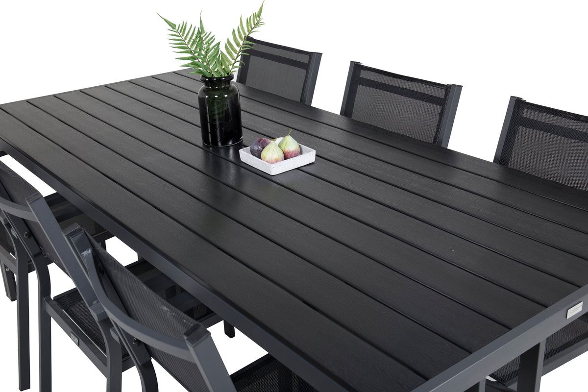 Break Matbord med Copacabana Stolarna – Bord: 74x205x90 Stol: 56x88x60