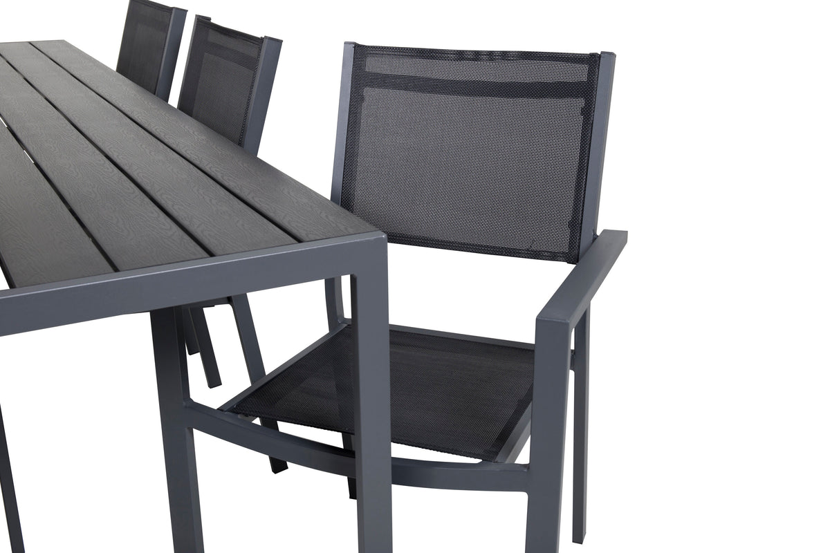 Break Matbord med Copacabana Stolarna – Bord: 74x205x90 Stol: 56x88x60