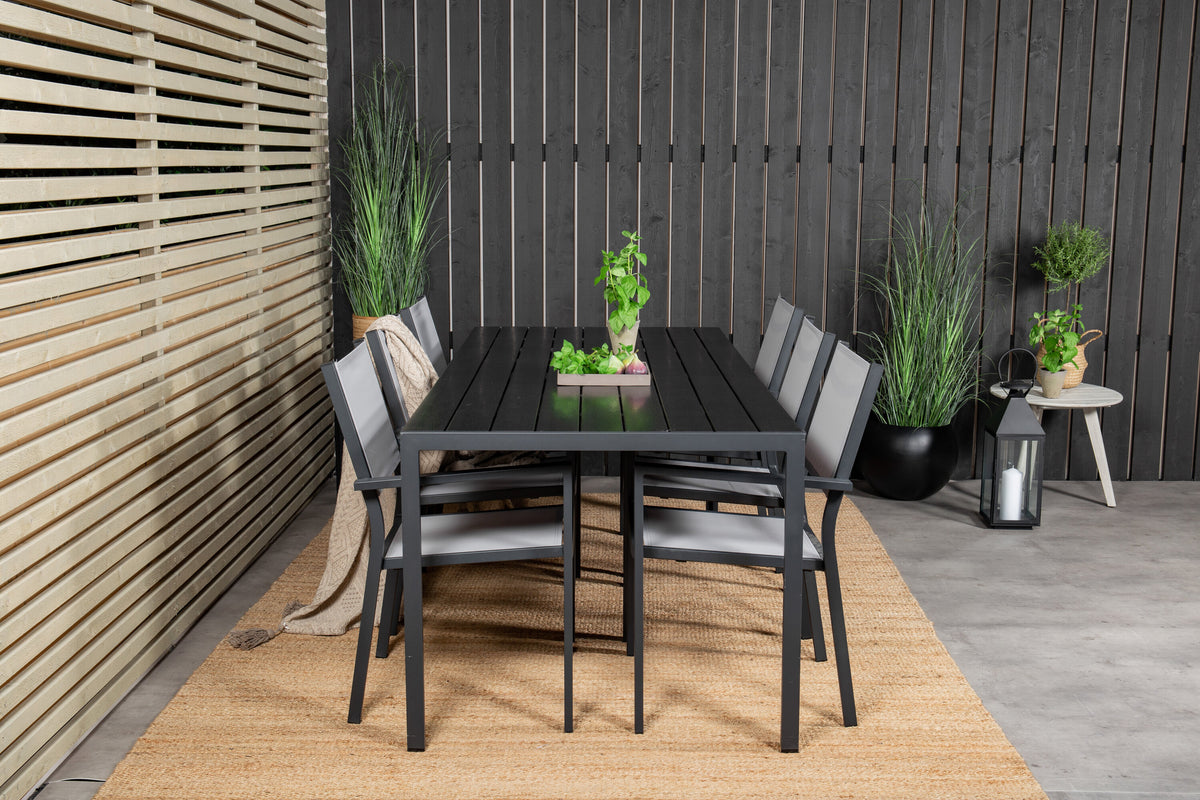 Break Matbord med Copacabana Stolarna – Bord: 74x205x90 Stol: 56x88x60