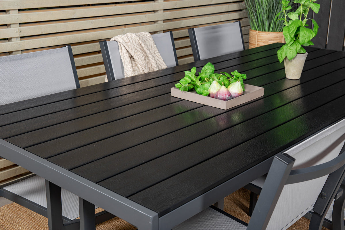 Break Matbord med Copacabana Stolarna – Bord: 74x205x90 Stol: 56x88x60