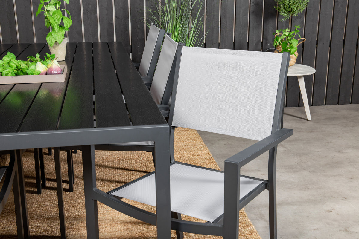 Break Matbord med Copacabana Stolarna – Bord: 74x205x90 Stol: 56x88x60