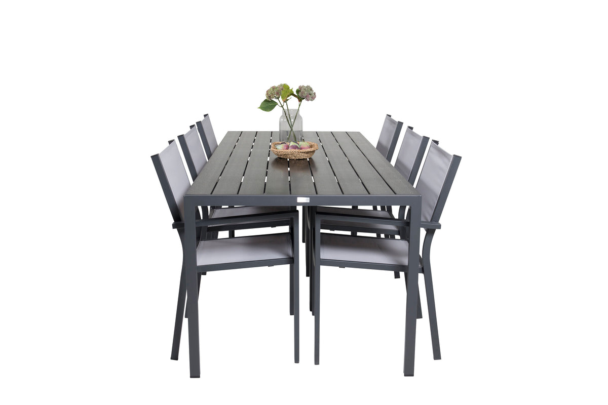 Break Matbord med Copacabana Stolarna – Bord: 74x205x90 Stol: 56x88x60