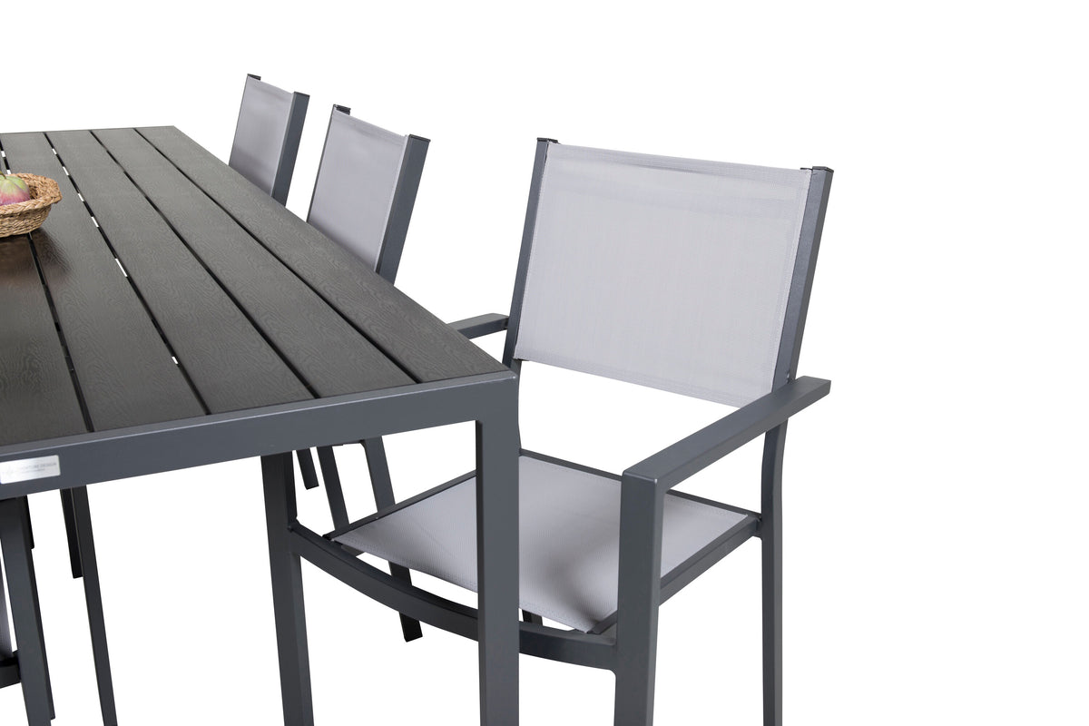 Break Matbord med Copacabana Stolarna – Bord: 74x205x90 Stol: 56x88x60