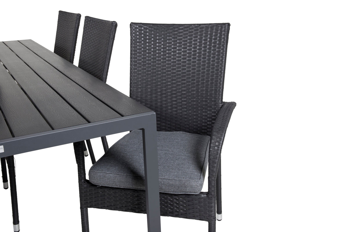 Break Matbord med Anna Stolarna – Bord: 74x205x90 Stol: 62x96x55