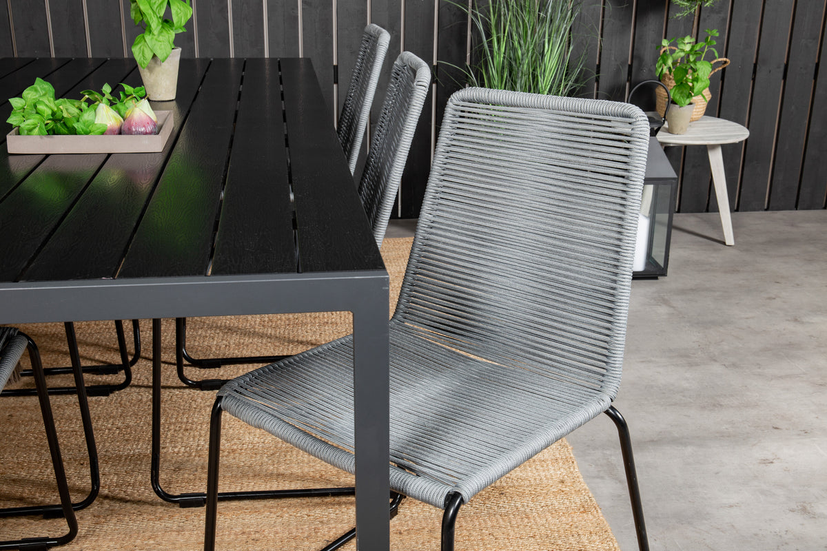 Break Matbord med Lindos Stolarna – Bord: 74x205x90 Stol: 59x85,5x59