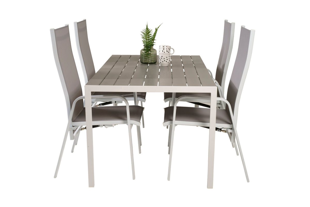 Break Matbord med Copacabana Stolarna – Bord: 74x150x90 Stol: 65x110x56,5