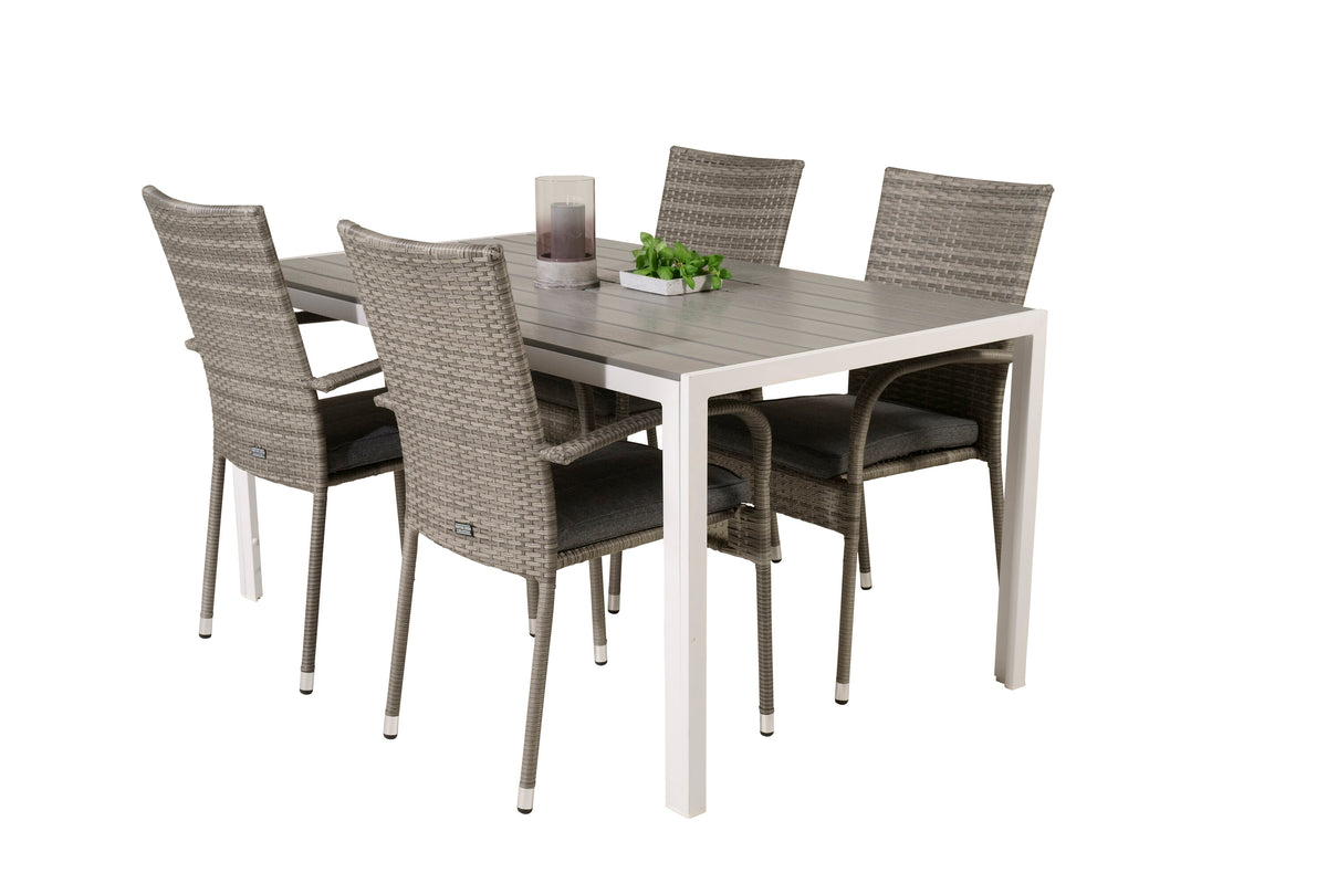 Break Matbord med Anna Stolarna – Bord: 74x150x90 Stol: 62x96x55