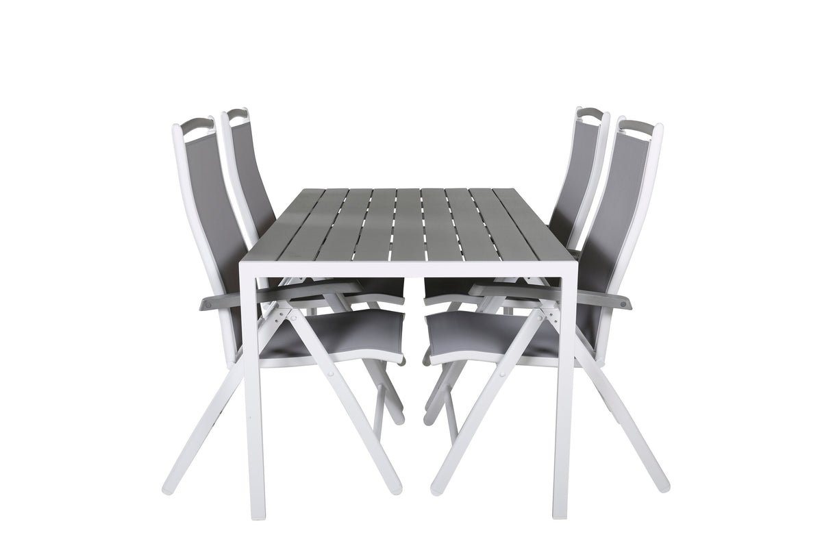 Break Matbord med Albany Stolarna – Bord: 74x150x90 Stol: 73x109x61