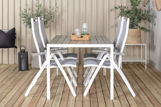 Break Matbord med Albany Stolarna – Bord: 74x150x90 Stol: 73x109x61