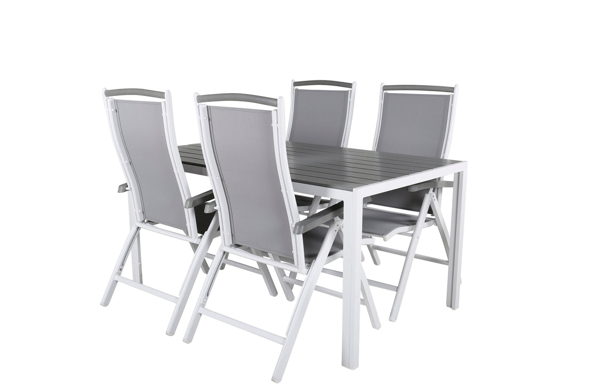 Break Matbord med Albany Stolarna – Bord: 74x150x90 Stol: 73x109x61
