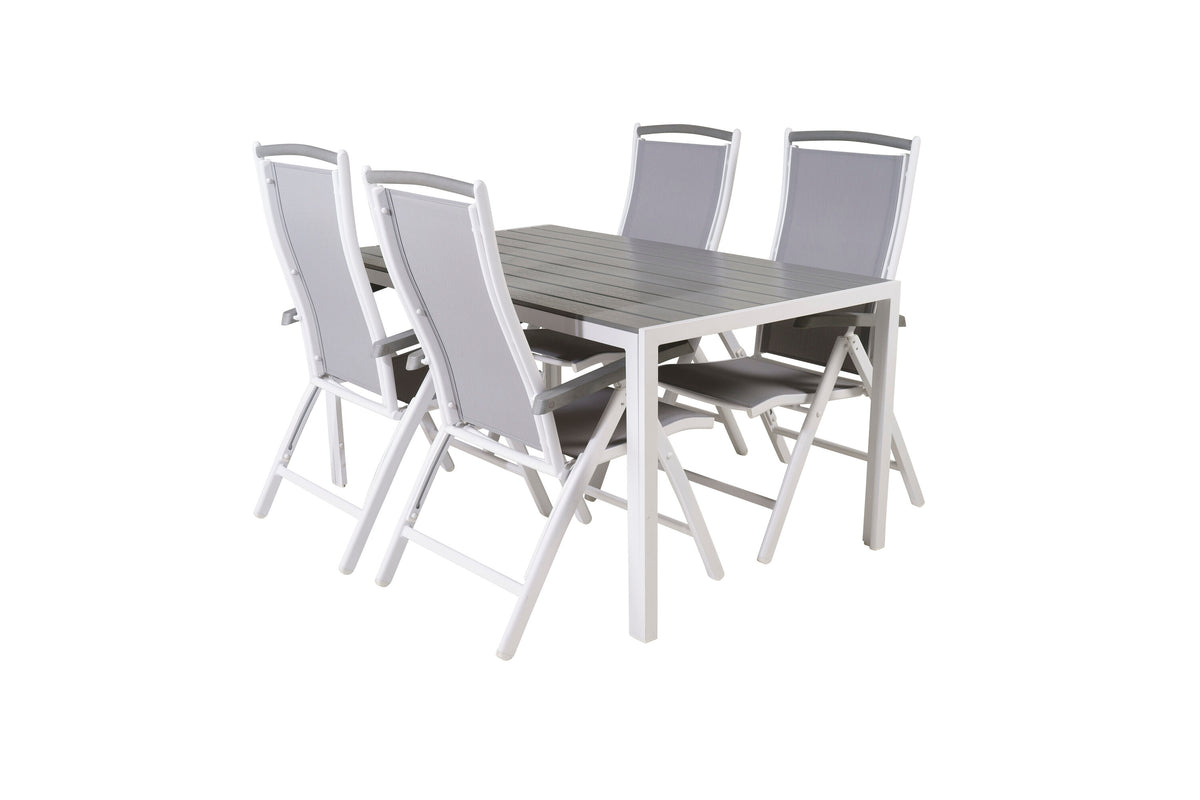Break Matbord med Albany Stolarna – Bord: 74x150x90 Stol: 73x109x61