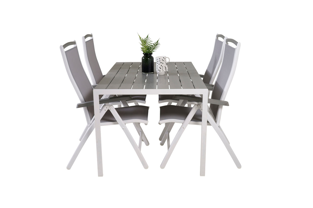 Break Matbord med Albany Stolarna – Bord: 74x150x90 Stol: 73x109x61