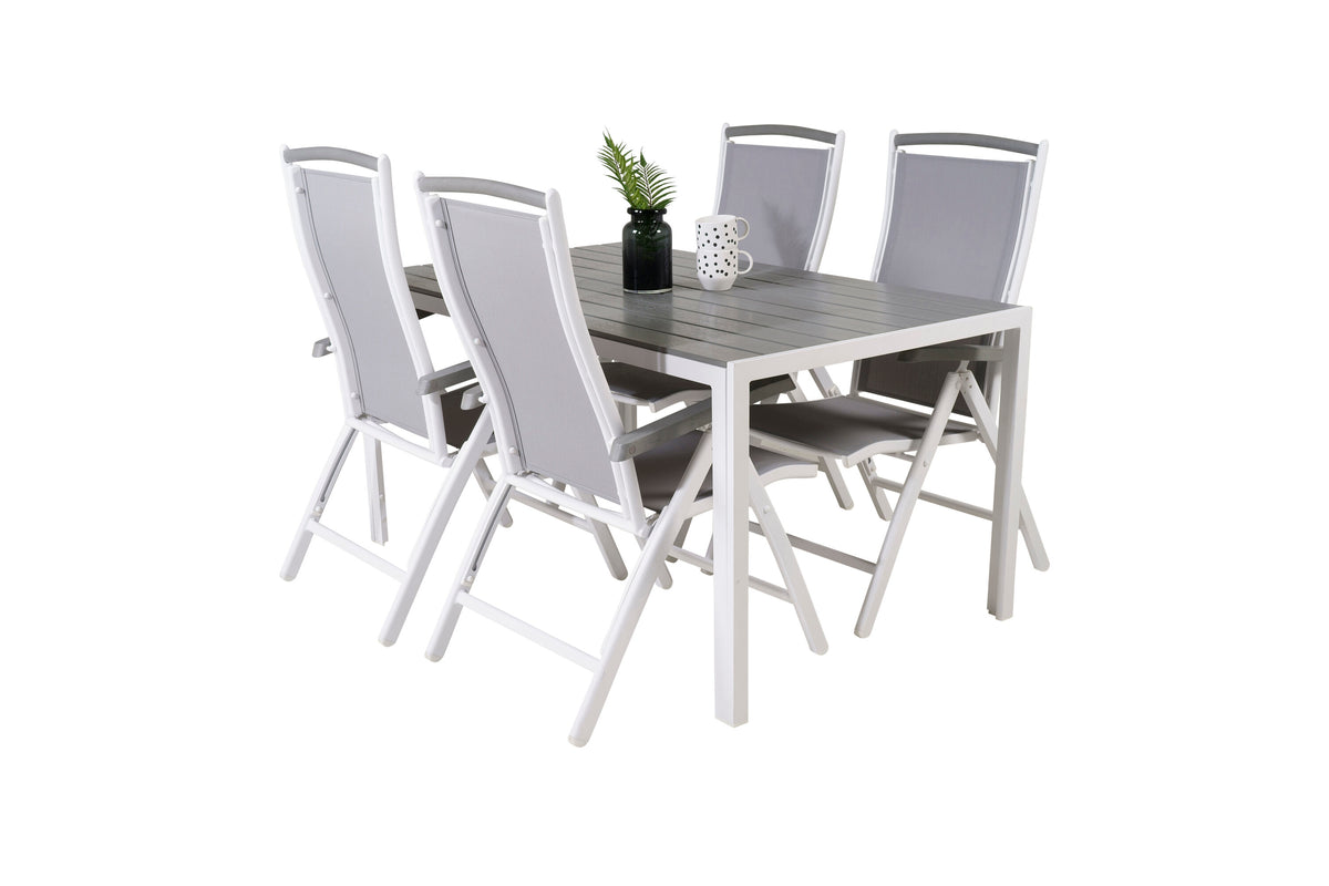 Break Matbord med Albany Stolarna – Bord: 74x150x90 Stol: 73x109x61