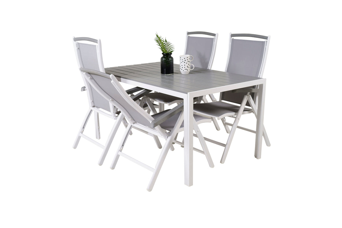Break Matbord med Albany Stolarna – Bord: 74x150x90 Stol: 73x109x61