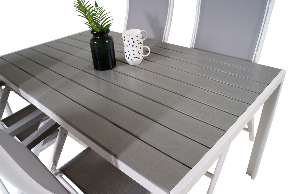 Break Matbord med Albany Stolarna – Bord: 74x150x90 Stol: 73x109x61