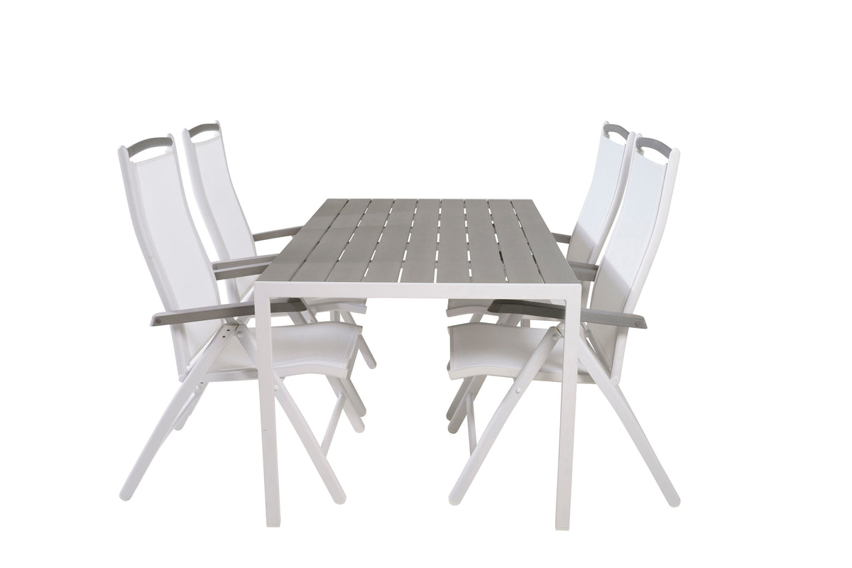 Break Matbord med Albany Stolarna – Bord: 74x150x90 Stol: 73x109x61