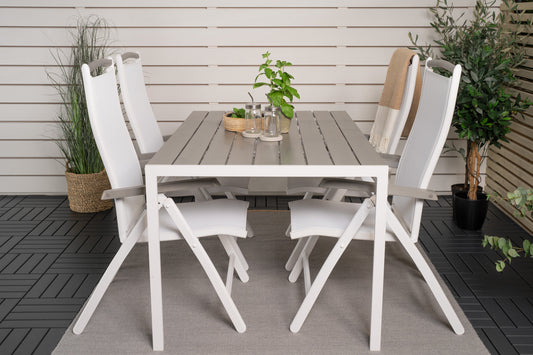 Break Matbord med Albany Stolarna – Bord: 74x150x90 Stol: 73x109x61