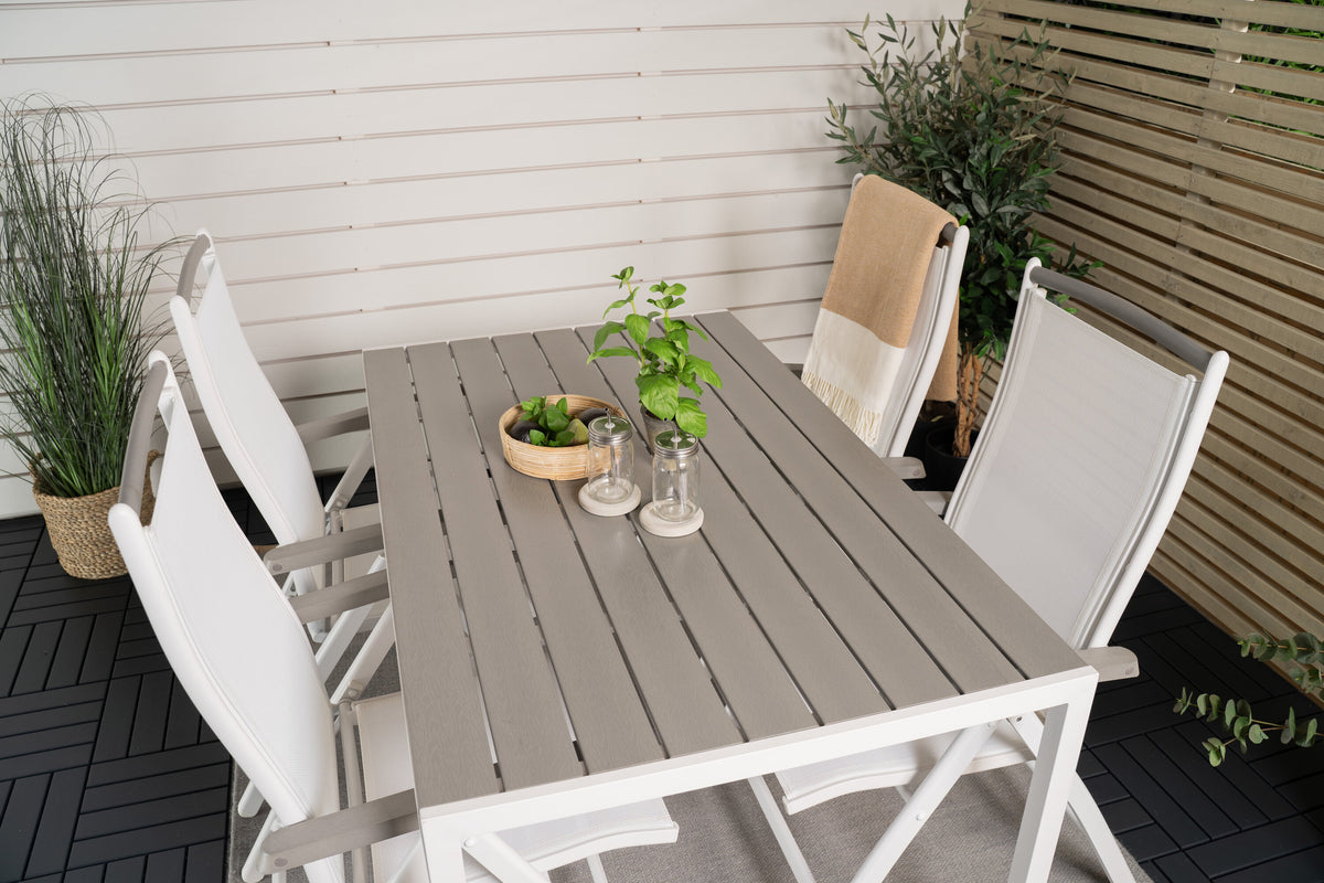 Break Matbord med Albany Stolarna – Bord: 74x150x90 Stol: 73x109x61