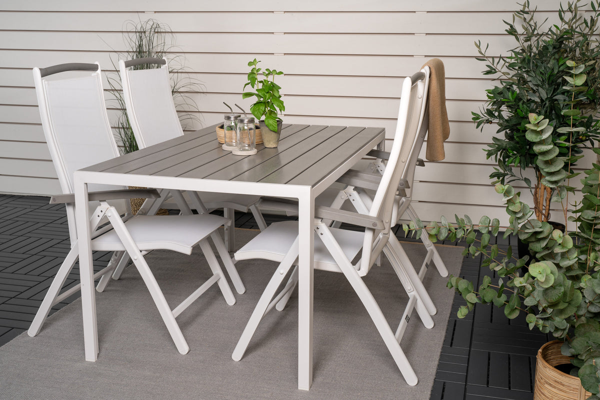 Break Matbord med Albany Stolarna – Bord: 74x150x90 Stol: 73x109x61